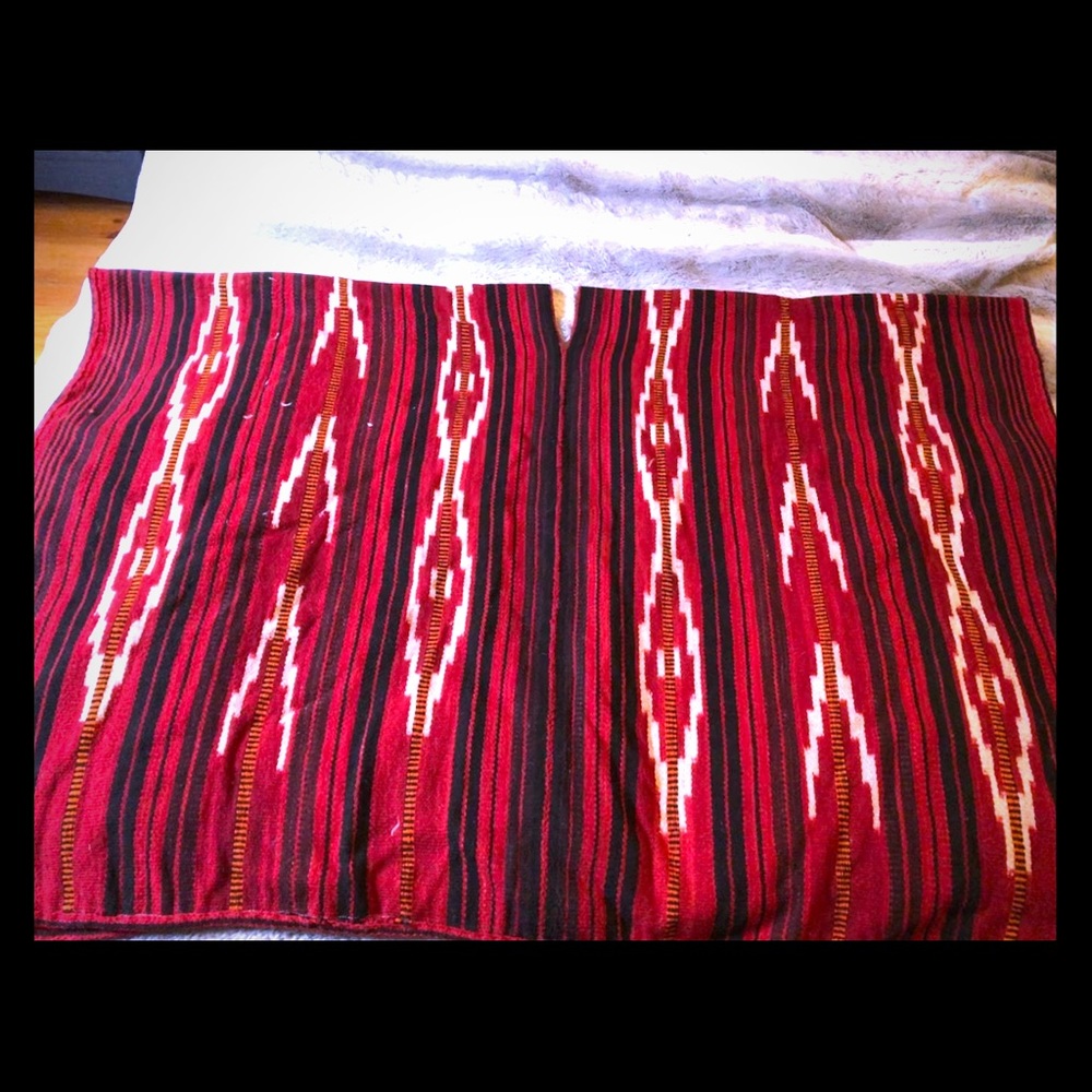 Traditional Alpaca Poncho from Peru